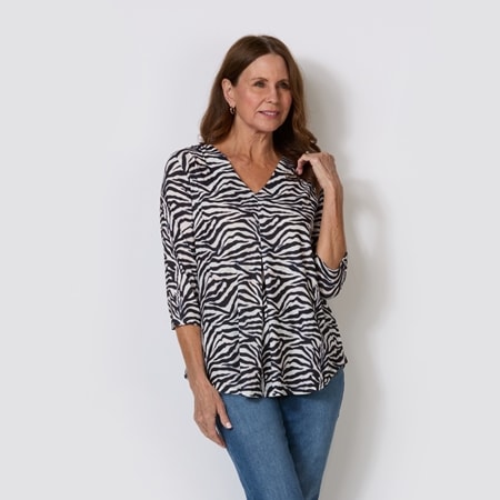 Cordelia St Flutter Print Top