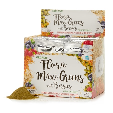 Flora Probiotics Maxi Greens w Berries Sachets 30 x 5g