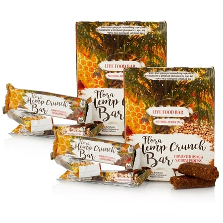 Flora Probiotics Hemp Crunch Live Food Bars (20x60g)