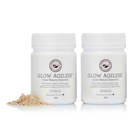 Carla Oates Glow Ageless Inner Beauty Essential 250g Supersize Duo