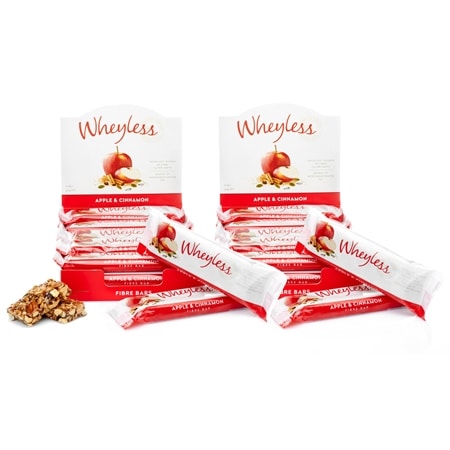 Wheyless Apple Cinnamon Bars x 2 Pack (20 Bars)