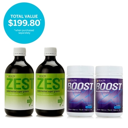 Health Foundry Boost X Duo and Zest Super Greens Duo