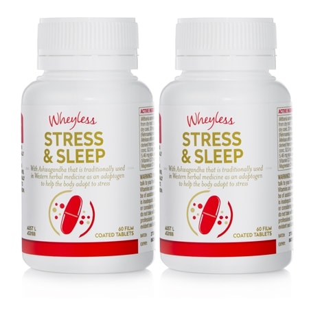 Wheyless Stress & Sleep Tablets 60 Capsules Duo