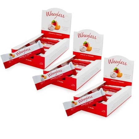 Wheyless NEW Apricot & Yogurt Fibre Bars Trio (3 x 10 Bars)