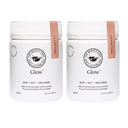 Carla Oates NEW Glow Skin + Gut + Wellness Powder 150g Duo