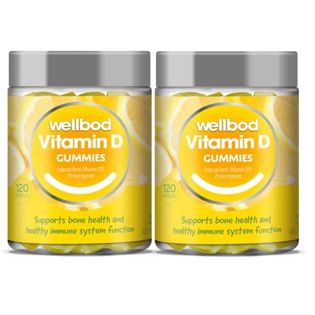 Well Bod Gummies Vitamin D 120 Gummies Duo
