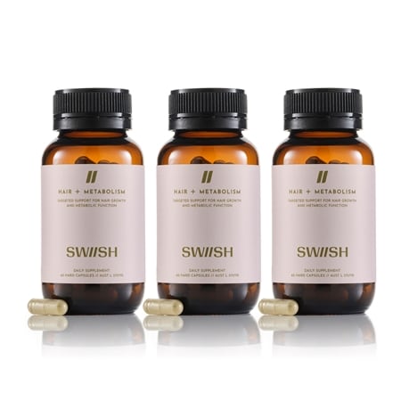 SWIISH Hair + Metabolism Targeted Support 60 Capsules Trio