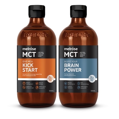 Melrose Health MCT Kickstart and Brain Power 500ml Duo