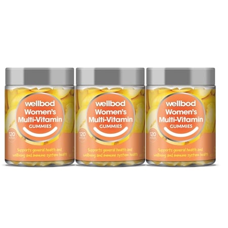 Well Bod Gummies Women's Multivitamin 120 Gummies Trio