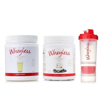 Wheyless Premium Formula Cookies & Fibre Powder with Shaker