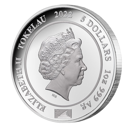 Queen Elizabeth II Platinum Jubilee 2022 $5 1oz Silver Proof Coin