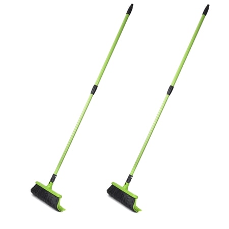Rake Broom Telescopic Outdoor Broom Duo