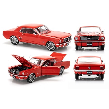 Classic Cars 1/18 Ford 1966 Pony Mustang RHD Signal Flare Red