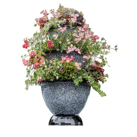 Faux Ceramic Lightweight 3 Stack Planter 63cm Height
