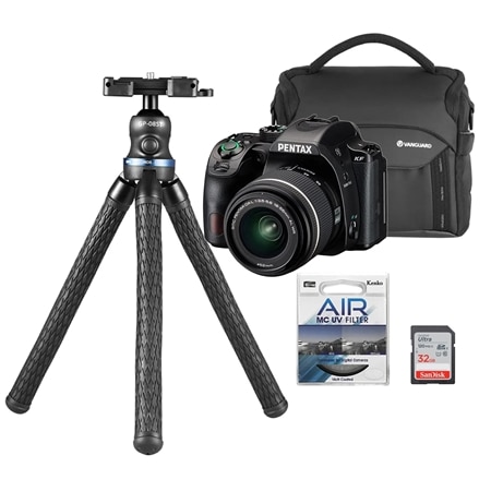 Pentax KF DSLR Camera (Black) with 18-55mm Lens Kit & Acc. Bundle