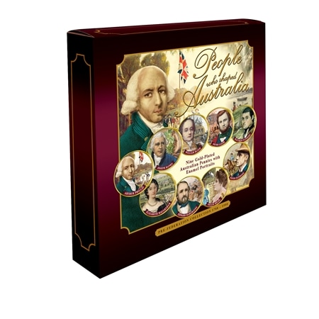 People Who Shaped Australia Enamel Pennies Set of 9