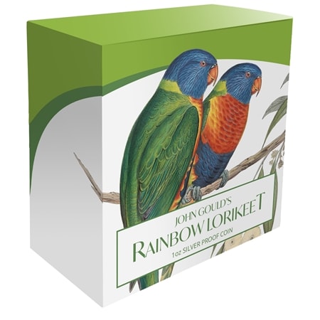 Birds of Australia 2024 $1 Rainbow Lorikeet 1oz Silver Prf Coin