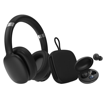 BravoTec by Laser 3-in-1 Audio Bundle (Hphone, Ebud, & Speaker)