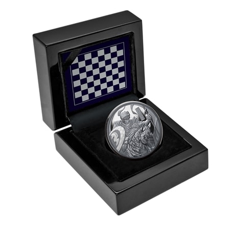 Chess Knight 2024 $1 1oz Silver Black Proof