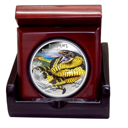 Deadly & Dangerous 2025 $1 Tiger Snake 1oz Silver Proof Coin
