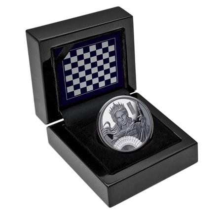 Chess Queen 2025 $1 1oz Silver Black Proof Coin