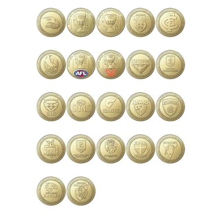 Australia AFL 2023 $1 Uncirculated Aluminum-Bronze 20-Coin pk