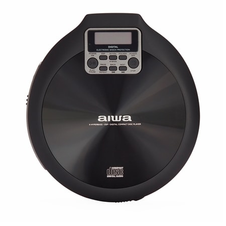 AIWA Portable AA Rechargeable Handheld CD Player Black