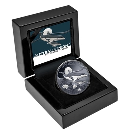 Australia at Night Bottlenose Dolphin 2025 $1 1oz Silver