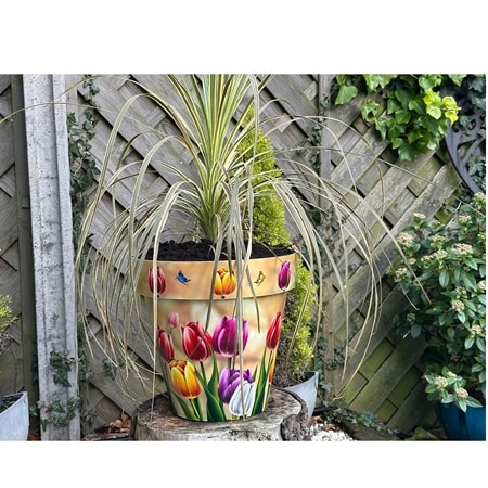 Set of 2 Large Printed Planters