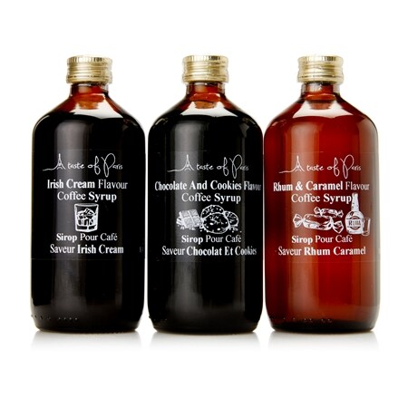 A Taste of Paris Coffee Syrups Trio 3 x 250ml