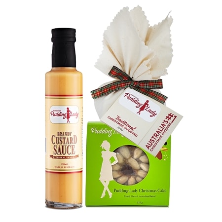 The Pudding Lady Sweet Gift Set with Pudding, Cake & Brandy Custard