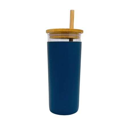Kuvings Glass Smoothie Cup with Bamboo Lid & Straw