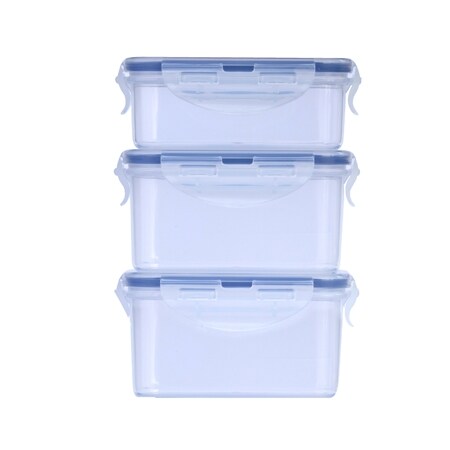 LocknLock Classic 3 Piece Plastic Set Rectangular Food Storage