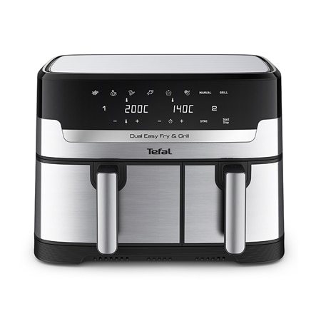 Tefal Dual Easy Fry & Grill Deluxe XXL Air Fryer - Silver