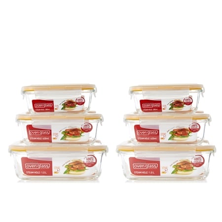 LocknLock Steamhole Glass 6pc Set
