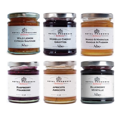 Belberry Jam Asstd 6 pack - Raspberry, Blueberry, Apricot, Mango & Passionf