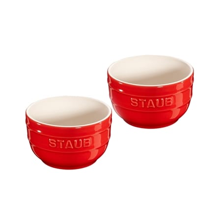Staub Round Ramekin 2pc Cherry 8cm