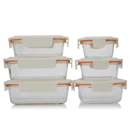 Lock n Lock Cube Glass 6 Piece Set