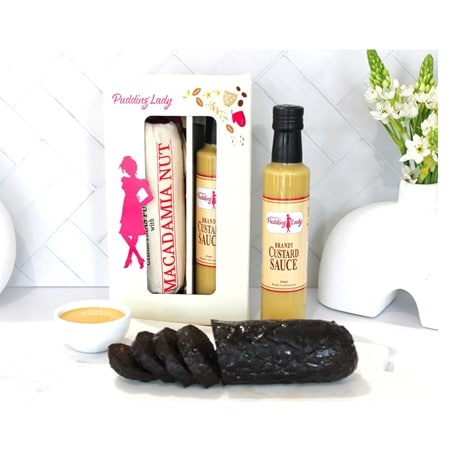 The Pudding Lady Macadamia Nut Christmas Pudding gift box