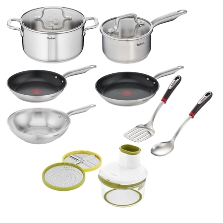 Tefal Exclusive Virtuoso 5-Pce Cookware Bundle with BONUS Utensils
