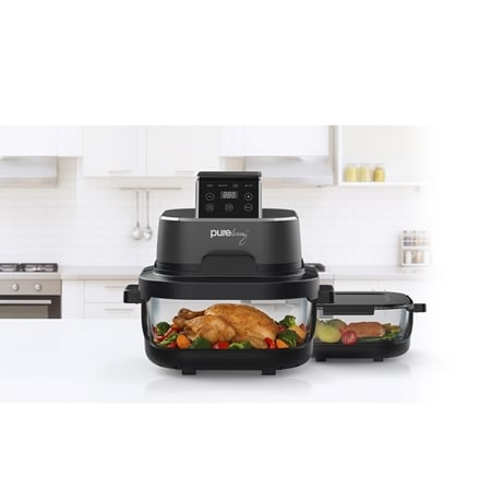 Pure Living Dual Glass Multi-Purpose Air Fryer
