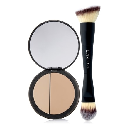 EVE PEARL HD Dual Foundation 14.5g & 201 Contour Blender Brush