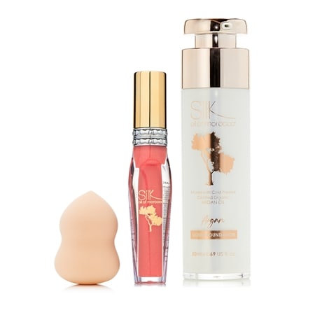 Oil of Morocco Liquid Foundation w/ Lip Stain & Blender
