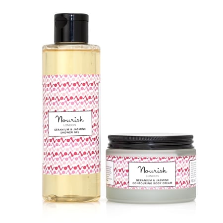 Nourish Geranium & Jasmin Shower Gel & Body Cream Duo
