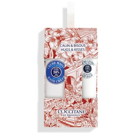 L'Occitane Hugs & Kisses Shea Butter Hand Cream 30ml & Lip Balm 12ml