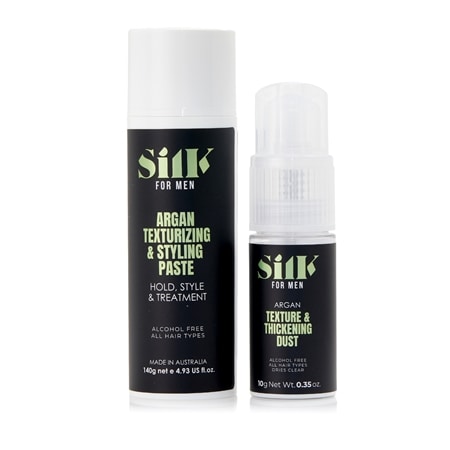 Oil of Morocco Men's Argan Texture Dust & Thickening Paste Duo
