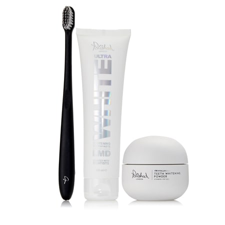 Polished London Teeth Whitening Powder, Toothpaste & BONUS Toothbrush