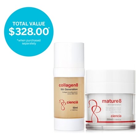 Ciencia Mature8 Cream & Collagen8 Serum 50ml Skincare Duo