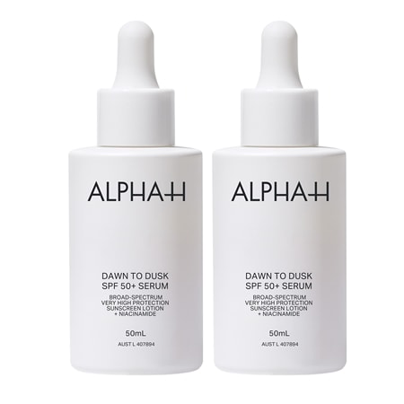 Alpha H Dawn to Dusk SPF 50+ Serum Sunscreen 50ml Duo