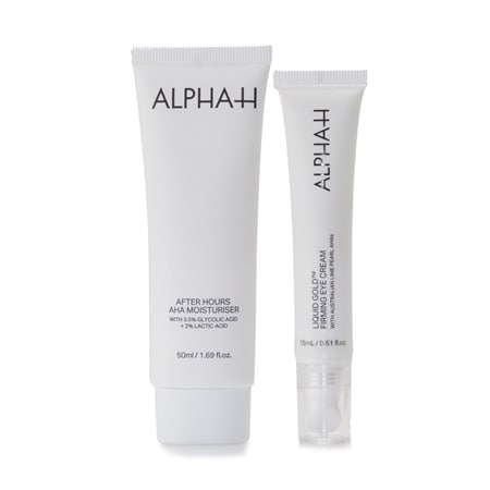 Alpha H AHA After Hours Moisturiser and Liquid Gold Eye Cream Duo